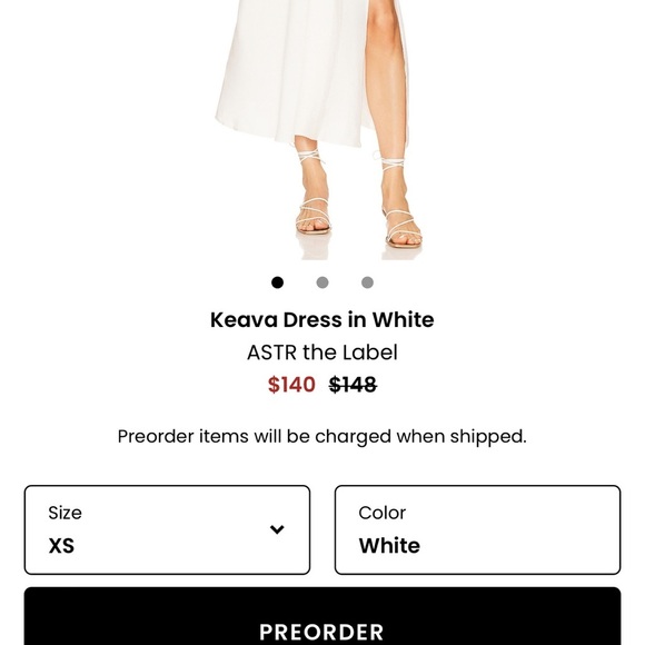 NWT ASTR the label Women's Keava Dress in White Size S - Picture 5 of 15